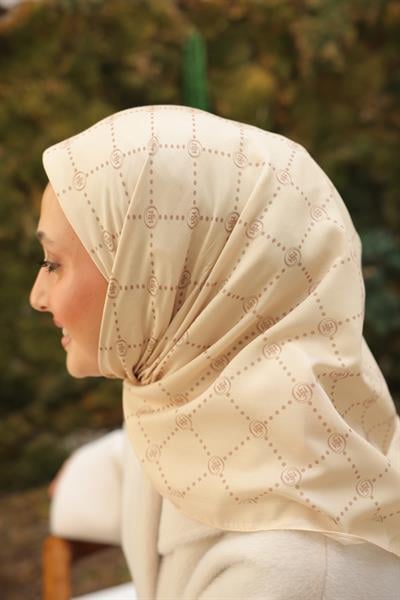 Nokta Desenli Pamuk Eşarp Soft Sarı