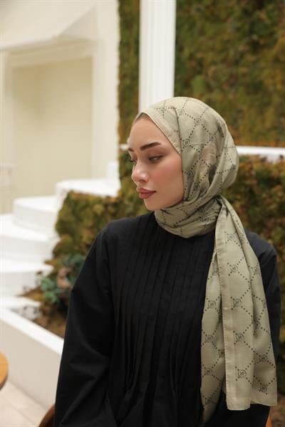 Nokta Desenli Pamuk Şal Çağla