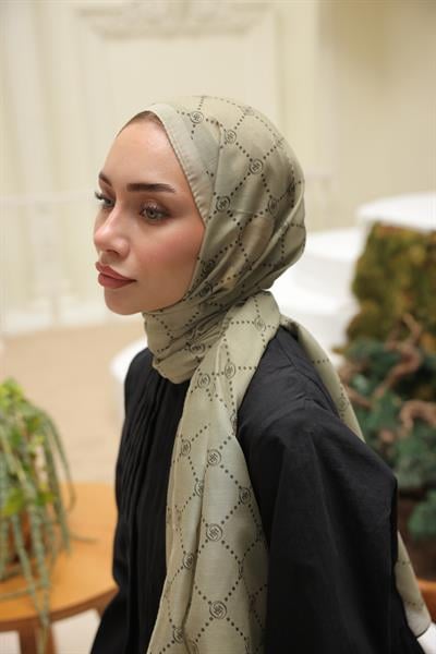 Nokta Desenli Pamuk Şal Çağla