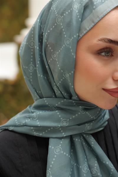 Nokta Desenli Pamuk Şal Mint