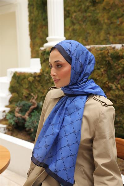 Nokta Desenli Pamuk Şal Saks