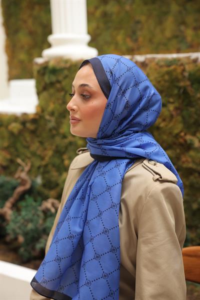 Nokta Desenli Pamuk Şal Saks