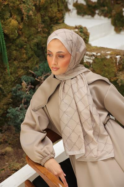 Nokta Desenli Pamuk Şal Taş