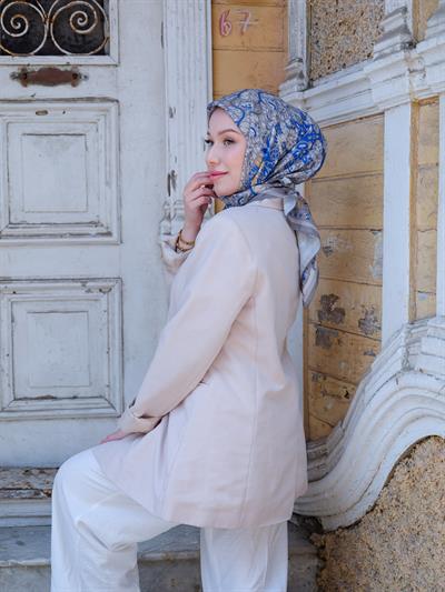 Olivia Desen Eşarp Gri