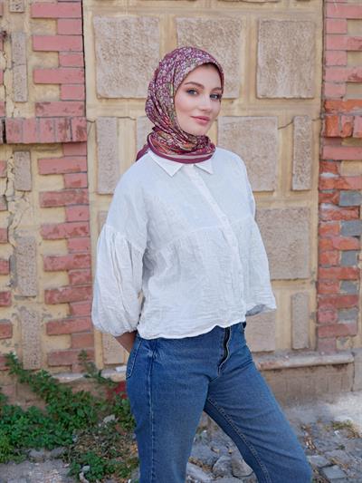 Olivia Desen Eşarp Tatlı Leylak