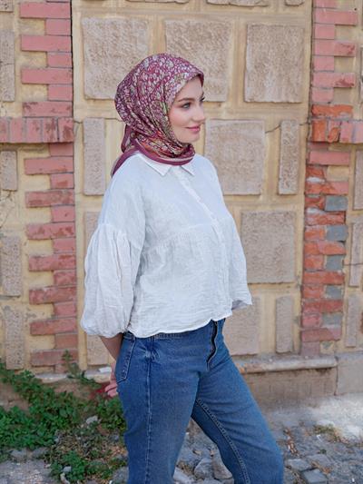 Olivia Desen Eşarp Tatlı Leylak