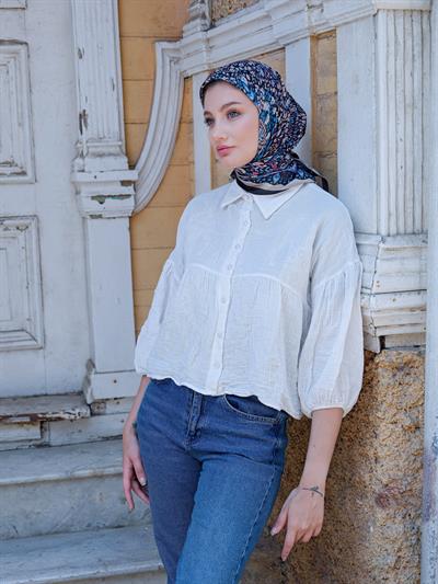 Olivia Desen Eşarp Mavi