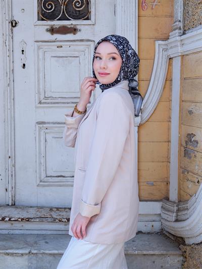 Olivia Desen Eşarp Siyah