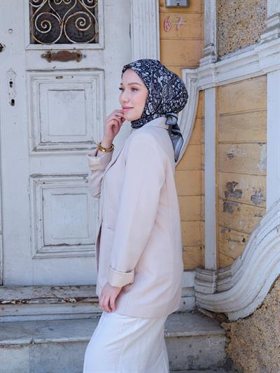 Olivia Desen Eşarp Siyah