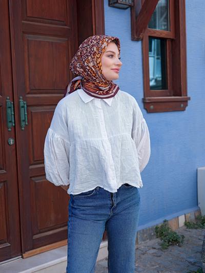 Olivia Desen Eşarp Turuncu