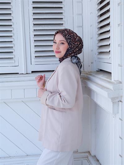 Olivia Desen Eşarp Vizon