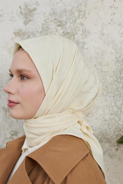Perla Desen Jakar Eşarp Ekru