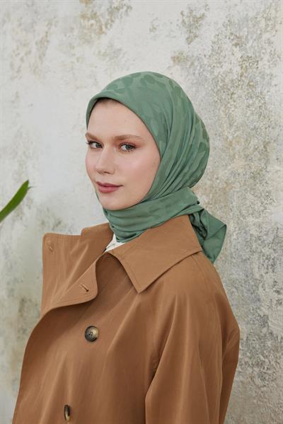 Perla Desen Jakar Eşarp Su Yeşili