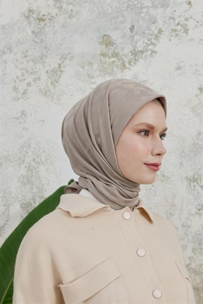 Perla Desen Jakar Eşarp Vizon