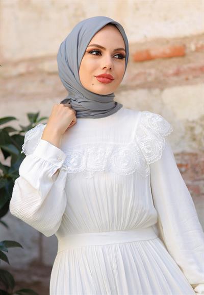 Pure And Soft Eşarp Açık Gri