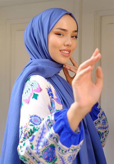 Pure And Soft Şal Mavi