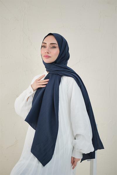 Pure Touch Kraş Şal Lacivert