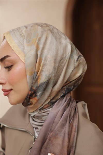Ramona Desenli Pamuk Şal Bej