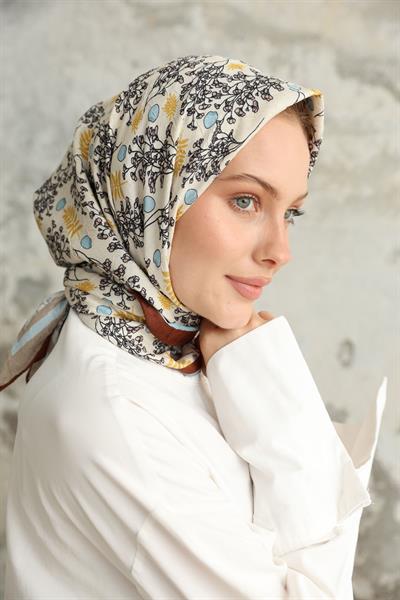 Riva Desen Bambu Kraş Eşarp Ağaç Kabuğu