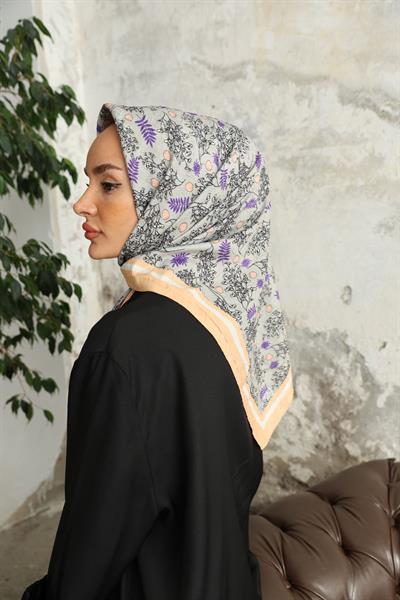 Riva Desen Bambu Kraş Eşarp Gri