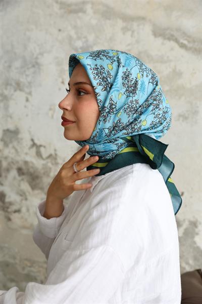 Riva Desen Bambu Kraş Eşarp Koyu Yeşil