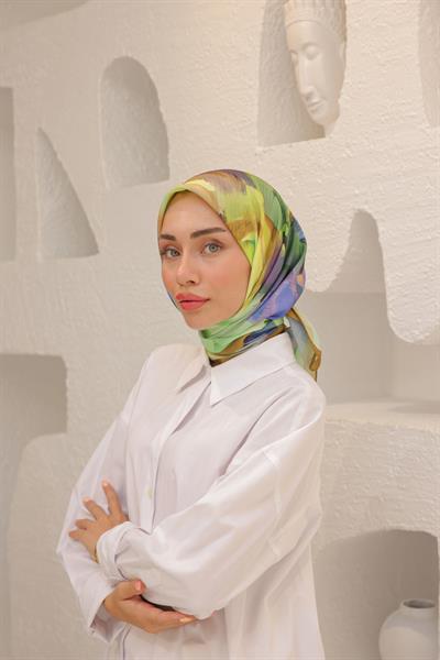 Rose Desen Modal Eşarp Hardal