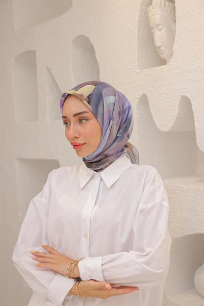 Rose Desen Modal Eşarp Lila