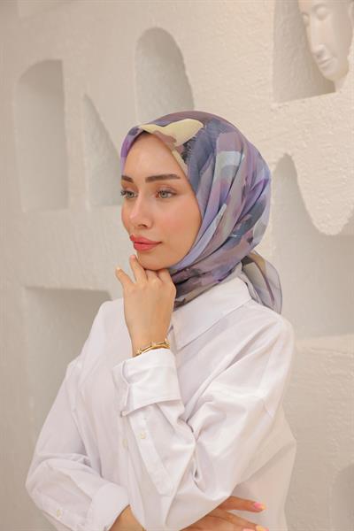 Rose Desen Modal Eşarp Lila