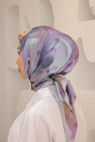 Rose Desen Modal Eşarp Lila