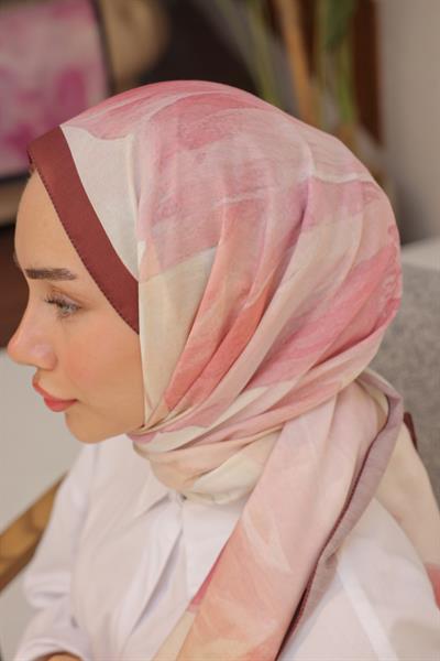 Rosella Desenli Pamuk Şal Kızılcık