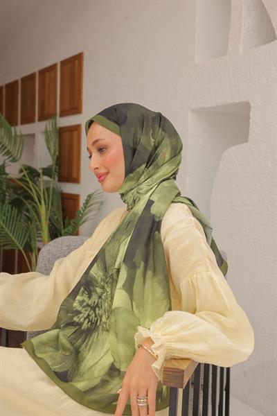 Rosella Desenli Pamuk Şal Nane