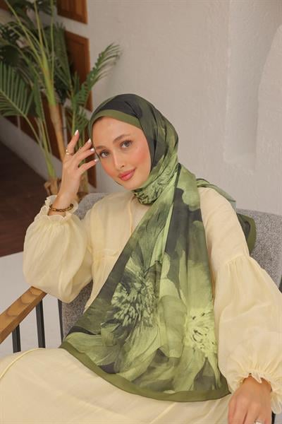 Rosella Desenli Pamuk Şal Nane