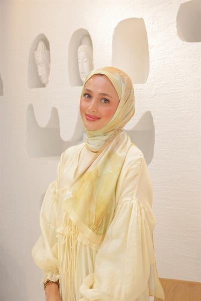 Rosella Desenli Pamuk Şal Tatlı Sarı