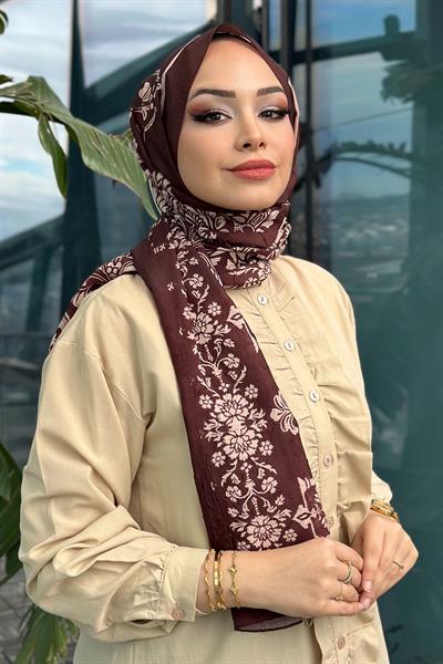Shape Desen Kraş Şal Bordo