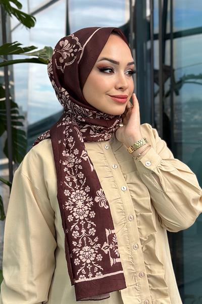 Shape Desen Kraş Şal Bordo