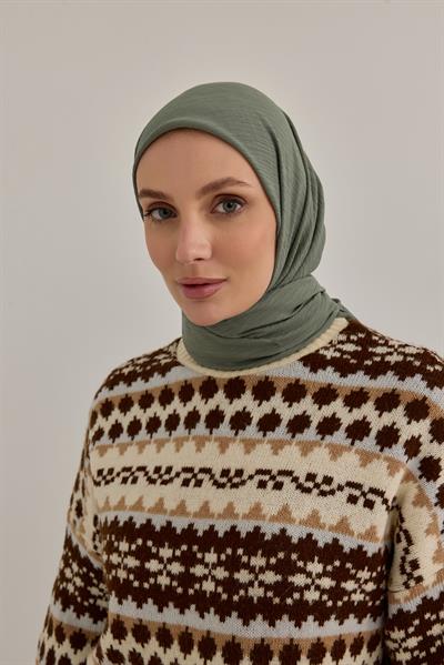 Soft Krinkıl Eşarp Çam Yeşili