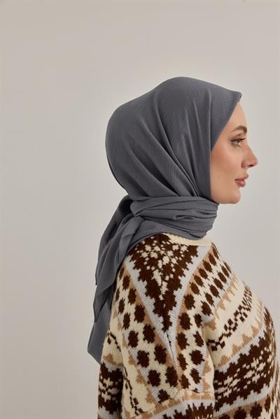 Soft Krinkıl Eşarp Füme