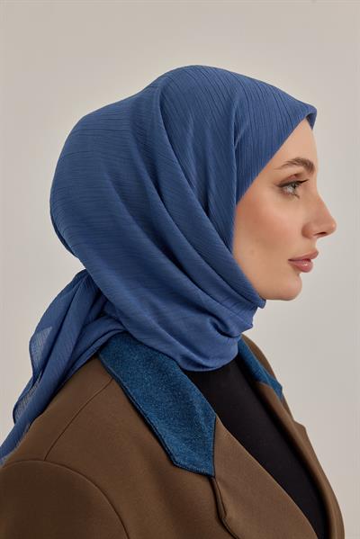 Soft Krinkıl Eşarp İndigo