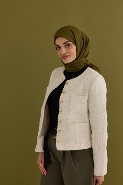 Soft Krinkıl Eşarp Kına Yeşili