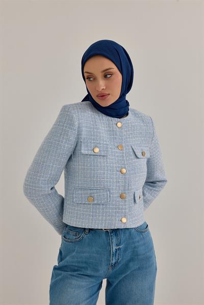 Soft Krinkıl Eşarp Lacivert