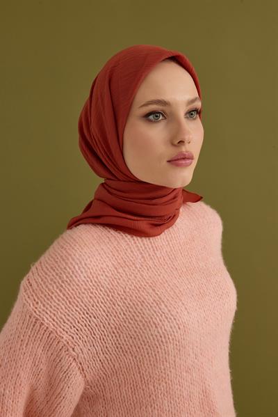Soft Krinkıl Eşarp Mercan