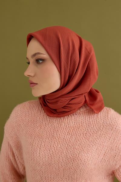 Soft Krinkıl Eşarp Mercan