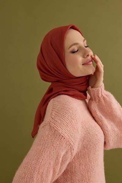 Soft Krinkıl Eşarp Mercan