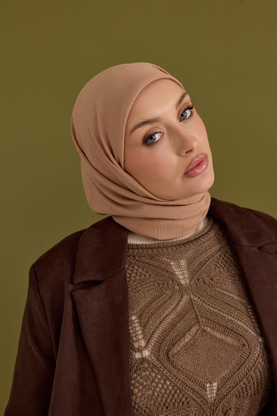 Soft Krinkıl Eşarp Nude