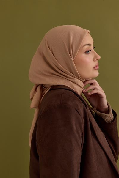 Soft Krinkıl Eşarp Nude