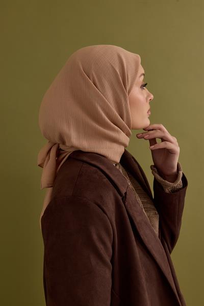 Soft Krinkıl Eşarp Nude