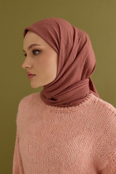 Soft Krinkıl Eşarp Rose
