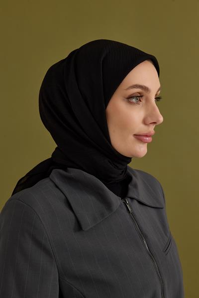 Soft Krinkıl Eşarp Siyah