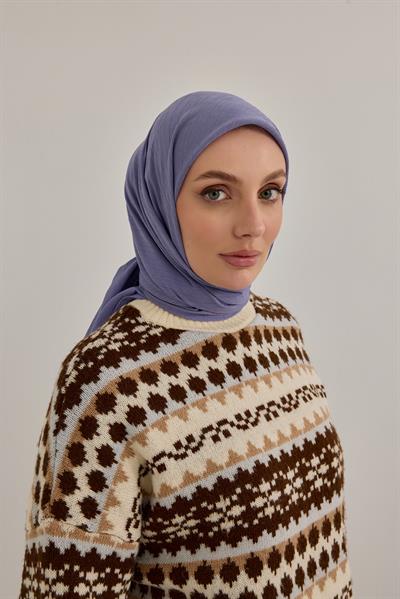 Soft Krinkıl Eşarp Uçuk Lila
