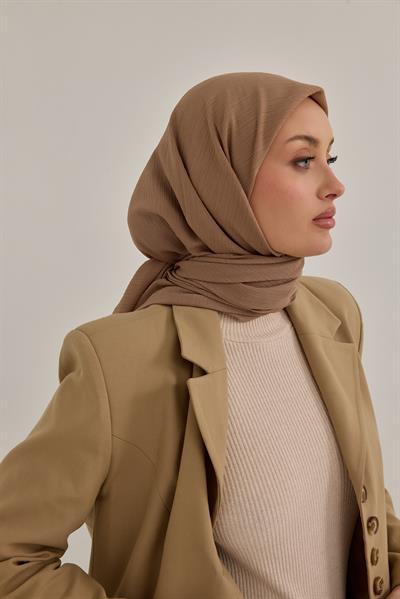 Soft Krinkıl Eşarp Vizon